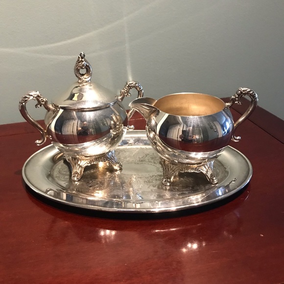 Eales 1779 Other - Eales 1779 Silverplated Creamer& Sugar Bowl / Tray